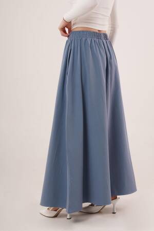 Elastic Waist Pocket Detailed LongWholesale Skirt - Lustrin - Globality Store - Women Clothes Wholesale Turkey