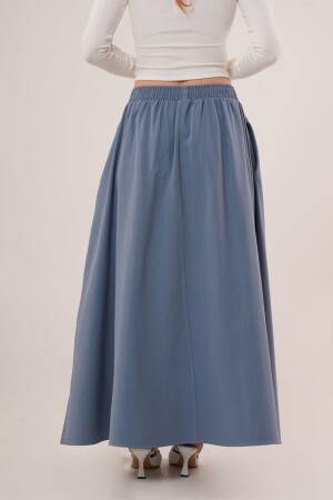 Elastic Waist Pocket Detailed LongWholesale Skirt - Lustrin - Globality Store - Women Clothes Wholesale Turkey