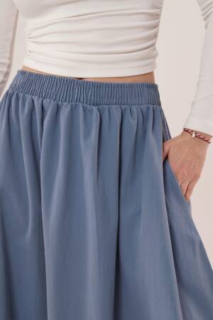 Elastic Waist Pocket Detailed LongWholesale Skirt - Lustrin - Globality Store - Women Clothes Wholesale Turkey