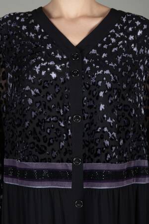 V Neck Burn Velvet Dress - GUMANIZE - Globality Store - Women Clothes Wholesale Turkey