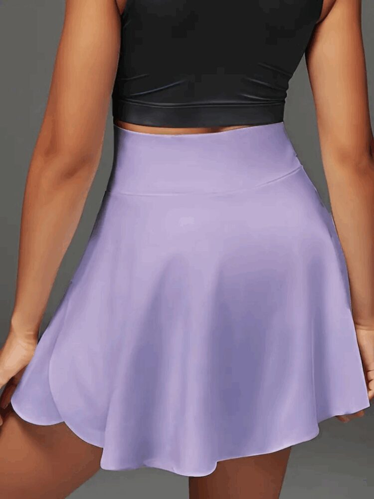 Women's Sandy Short Skirt With High Waist Pockets