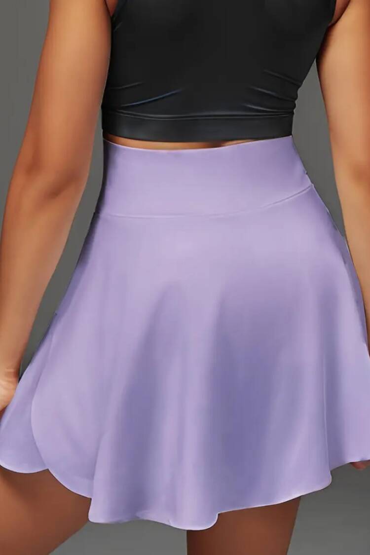 Women's Sandy Short Skirt With High Waist Pockets