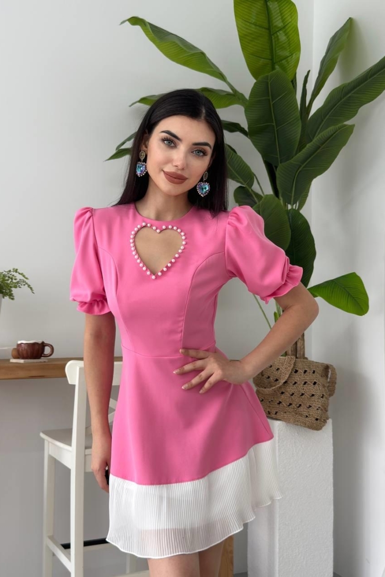 Safe Heart Detailed Dress - Etika - Globality Store - Women Clothes Wholesale Turkey