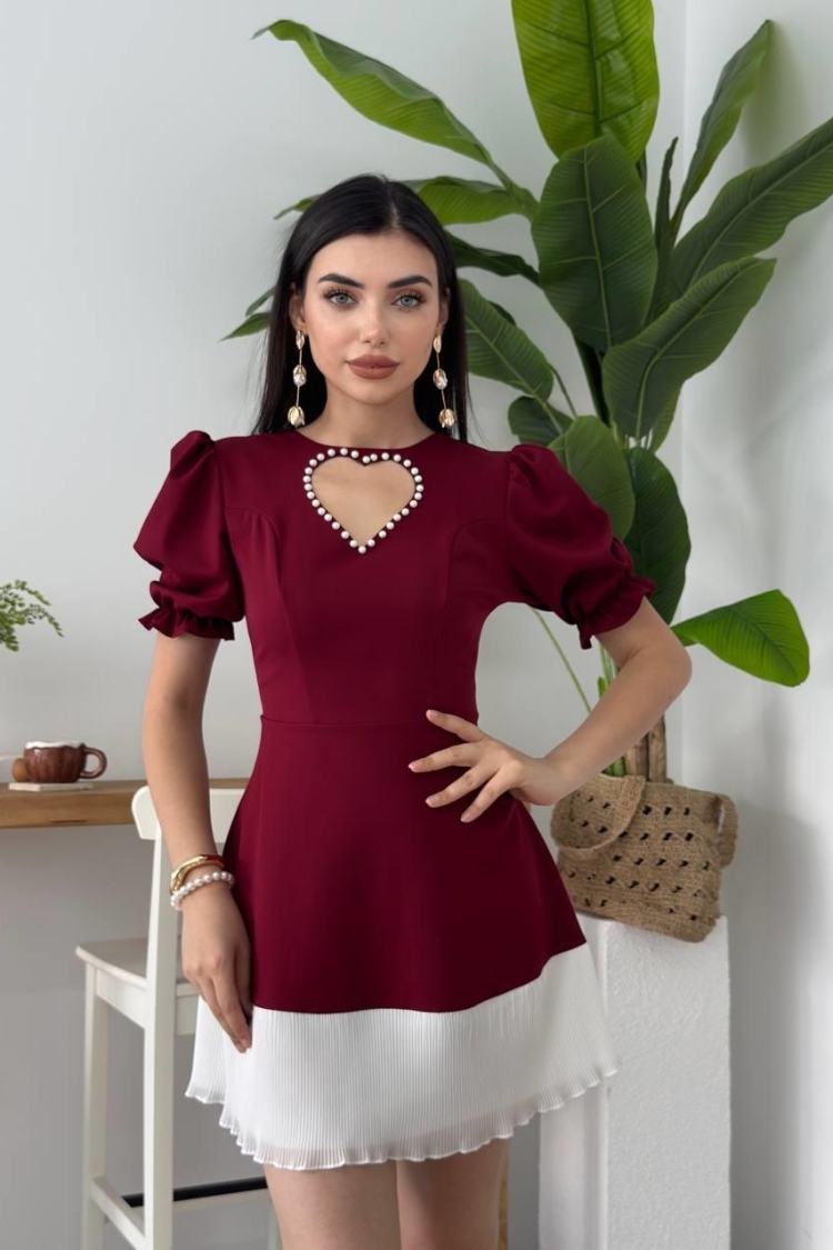 Safe Heart Detailed Dress - Etika - Globality Store - Women Clothes Wholesale Turkey