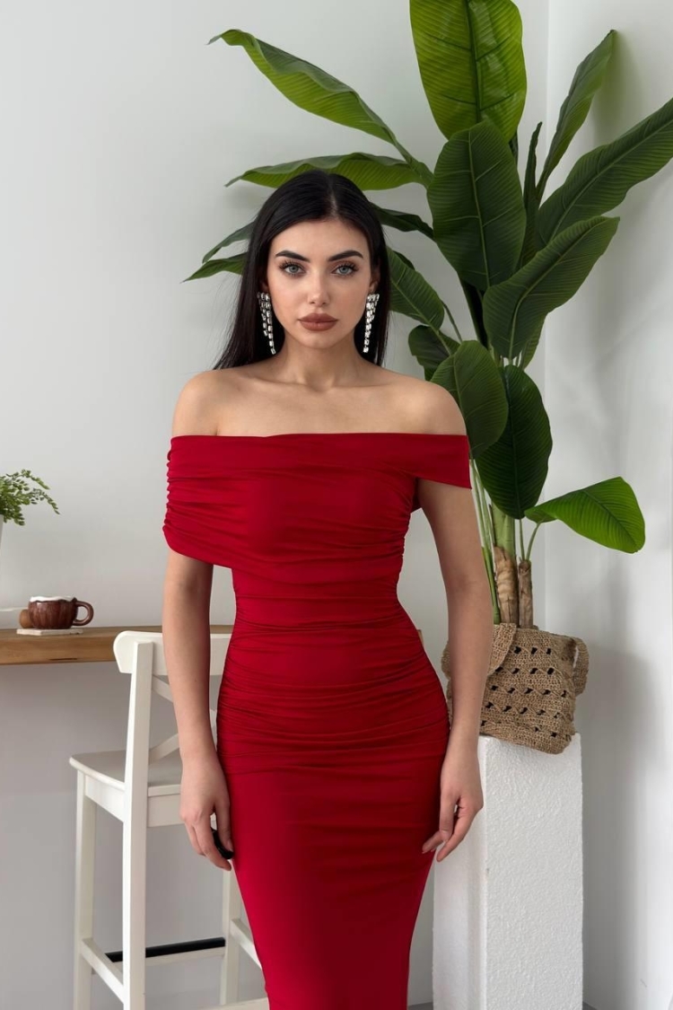 Dron Strapless Dress - Etika - Globality Store - Women Clothes Wholesale Turkey