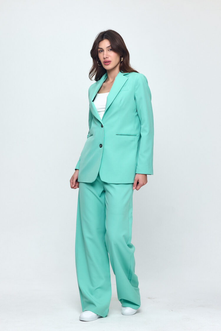 Nob Mint Green Oversize Jacket Pants Set