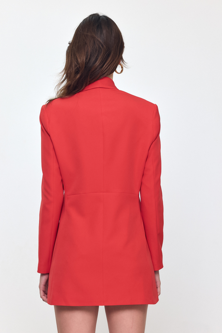 Nob Red Button Detailed Jacket