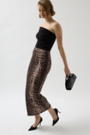 Leopard Print Midi Skirt - Leopard - Black Fashion - Globality Store - Women Clothes Wholesale Turkey