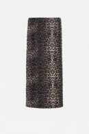 Leopard Print Midi Skirt - Leopard - Black Fashion - Globality Store - Women Clothes Wholesale Turkey