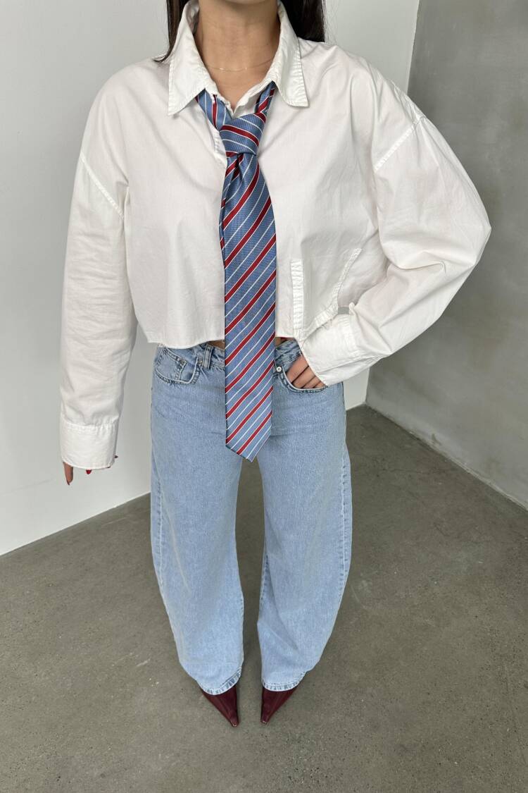 High Waist Leg Length Balloon Cut Barrel Fit Light Blue Jeans - LACARINO - Globality Store - Women Clothes Wholesale Turkey