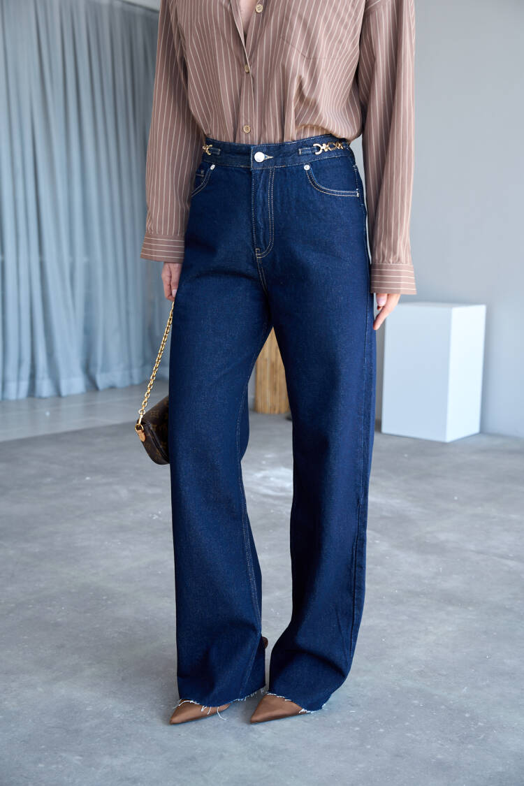 Palazzo Iron Trousers - Rins - Qustyle - Globality Store - Women Clothes Wholesale Turkey