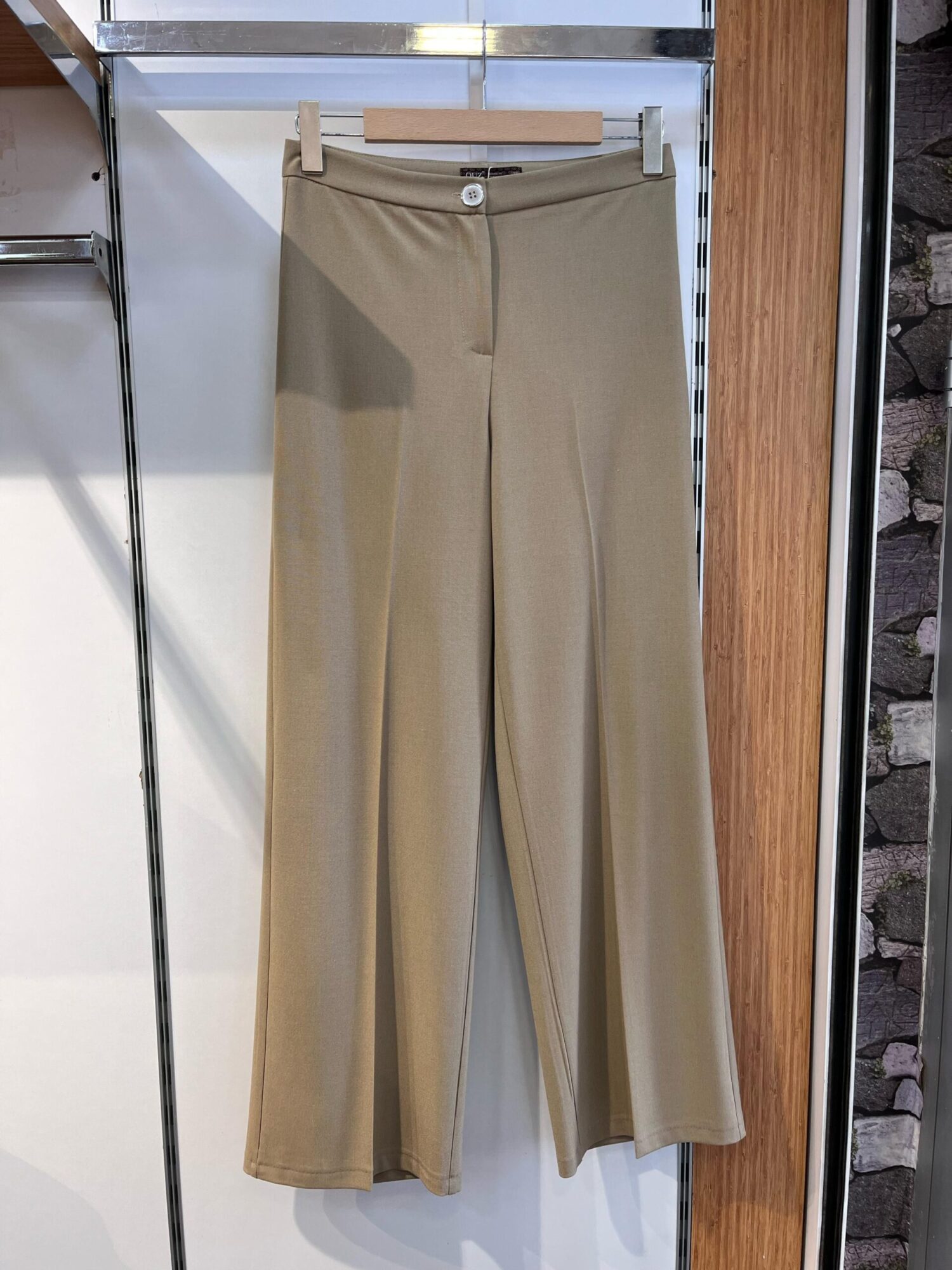 230 Gr Poly Viscose Lycra Metal Button Palazzo Trousers - Ouz Fashion - Globality Store - Women Clothes Wholesale Turkey