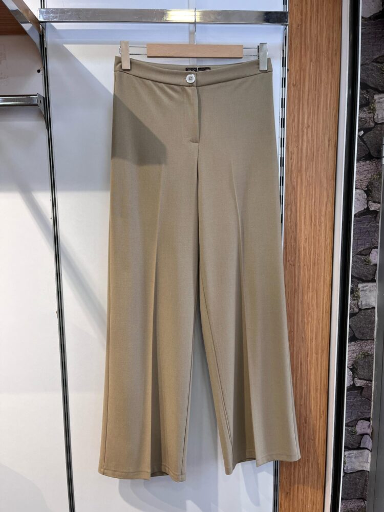 230 Gr Poly Viscose Lycra Metal Button Palazzo Trousers - Ouz Fashion - Globality Store - Women Clothes Wholesale Turkey
