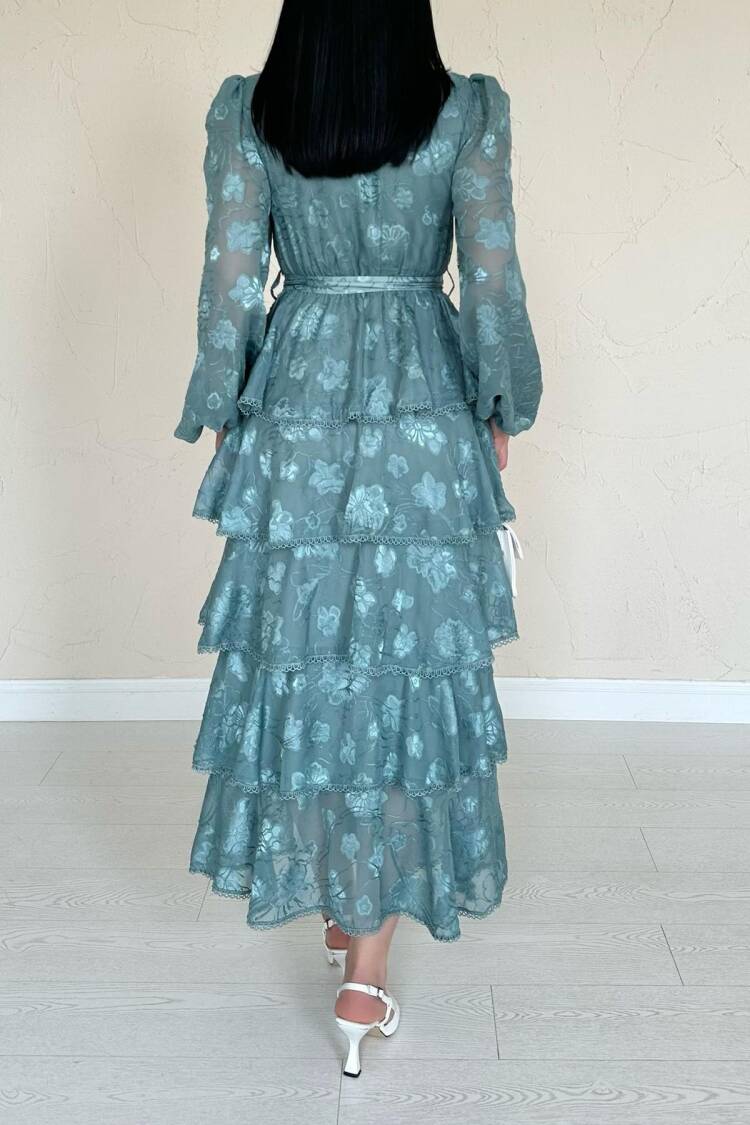 WholesaleWalloon Striped Floor Coat Dress