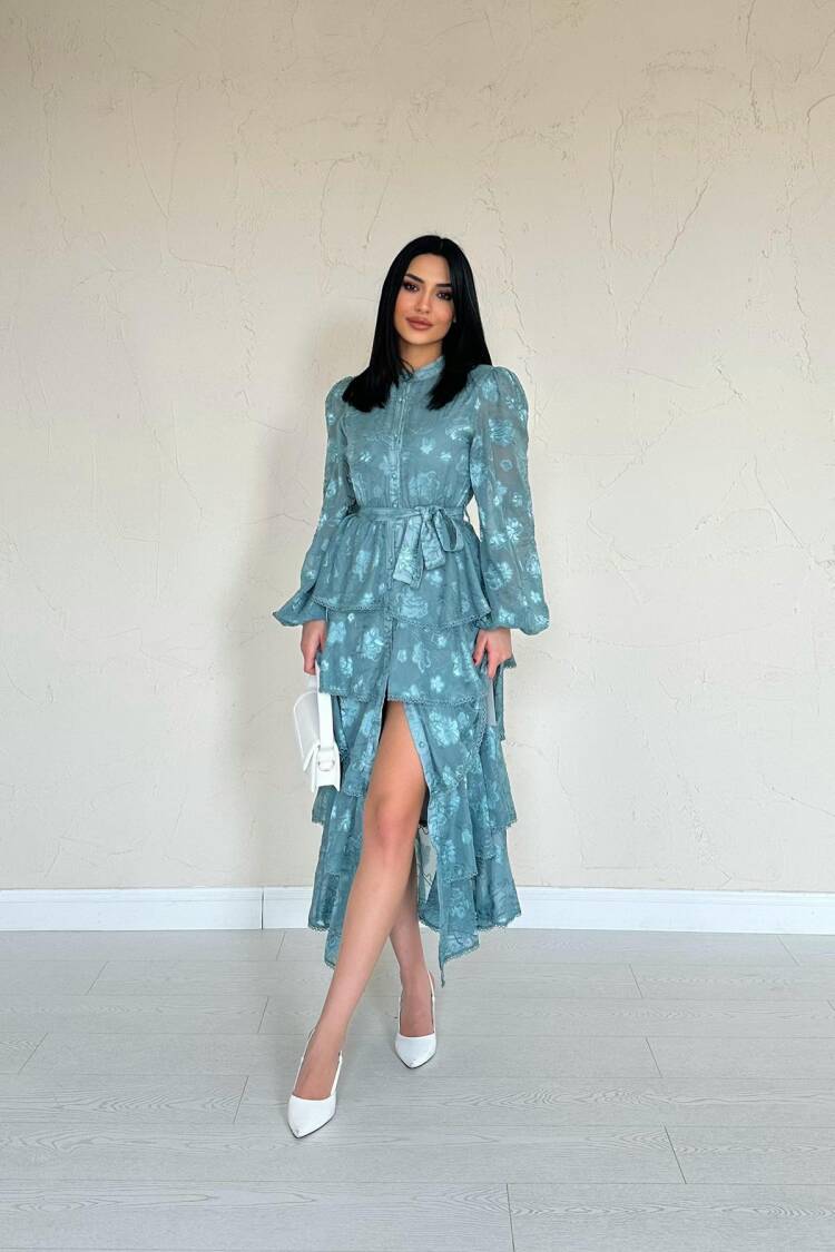 WholesaleWalloon Striped Floor Coat Dress - Brand: Elisa - Women's Clothing Wholesale - Globality Store