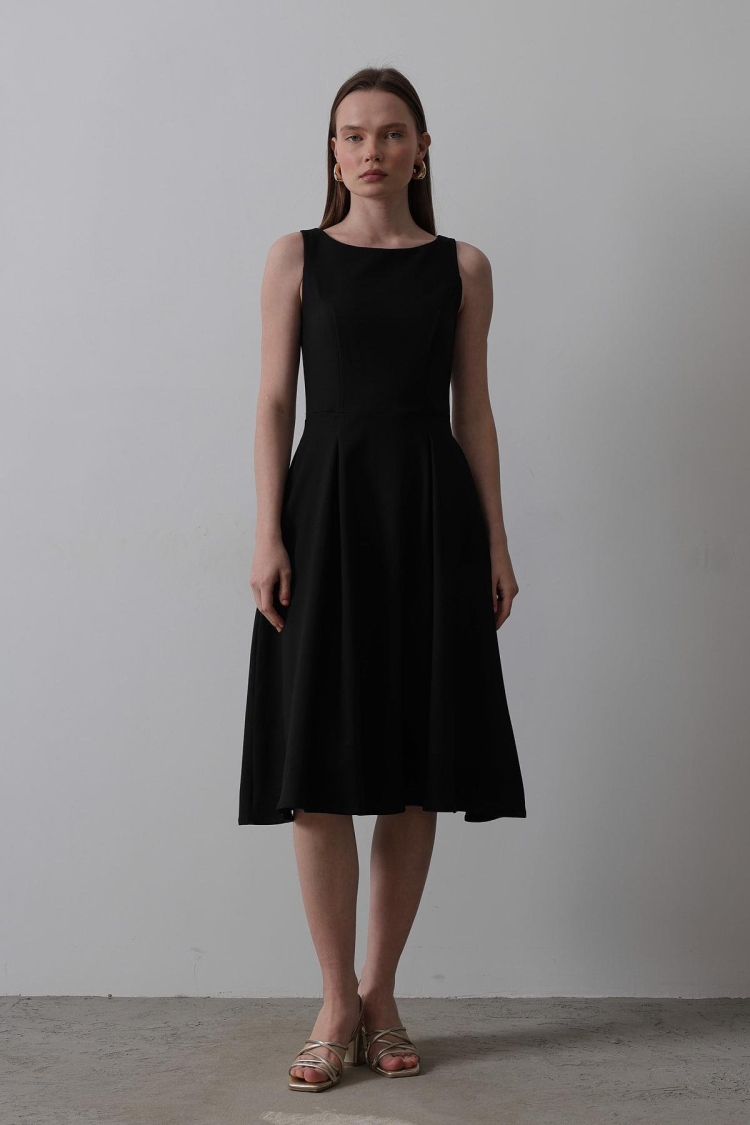 Double Sleeveless Dress - Reyon - Globality Store - Women Clothes Wholesale Turkey