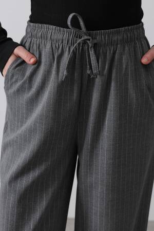 Wide Leg Pants With Elastic Waist - Reyon - Globality Store - Women Clothes Wholesale Turkey