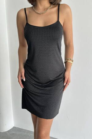 Stone Hanger Dress - Black - Topshow - Globality Store - Women Clothes Wholesale Turkey