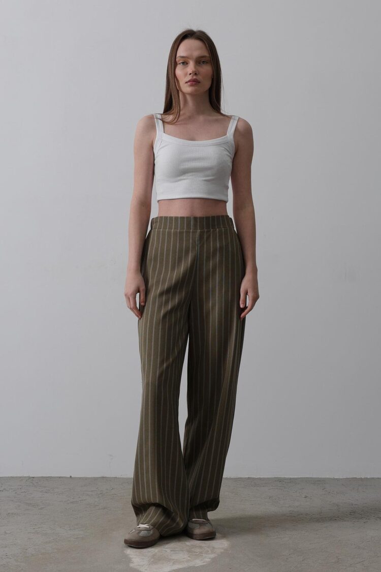 Half-Elastic Waist Palazzo Pants - Reyon - Globality Store - Women Clothes Wholesale Turkey