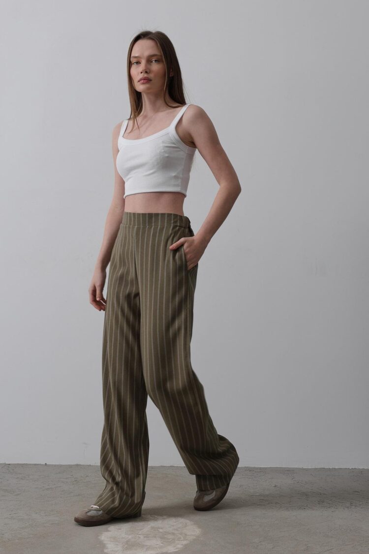 Half-Elastic Waist Palazzo Pants