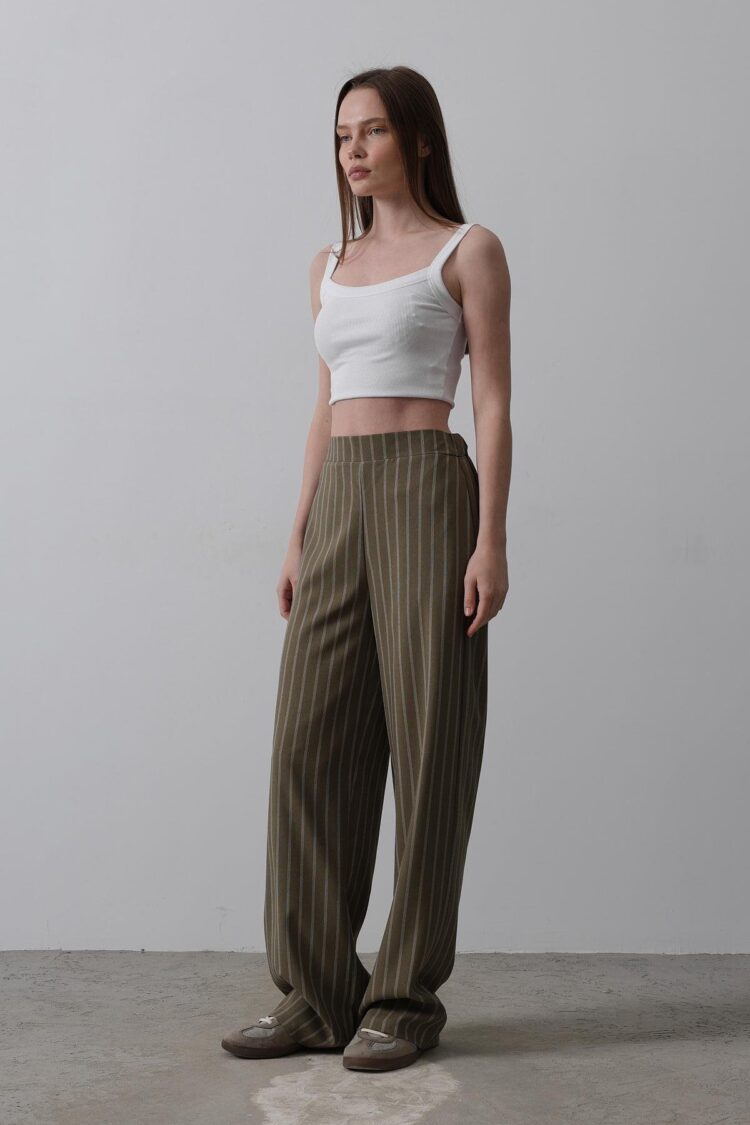 Half-Elastic Waist Palazzo Pants