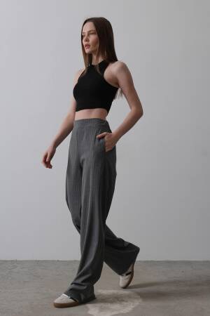 Half-Elastic Waist Palazzo Pants - Reyon - Globality Store - Women Clothes Wholesale Turkey