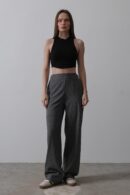 Half-Elastic Waist Palazzo Pants - Reyon - Globality Store - Women Clothes Wholesale Turkey