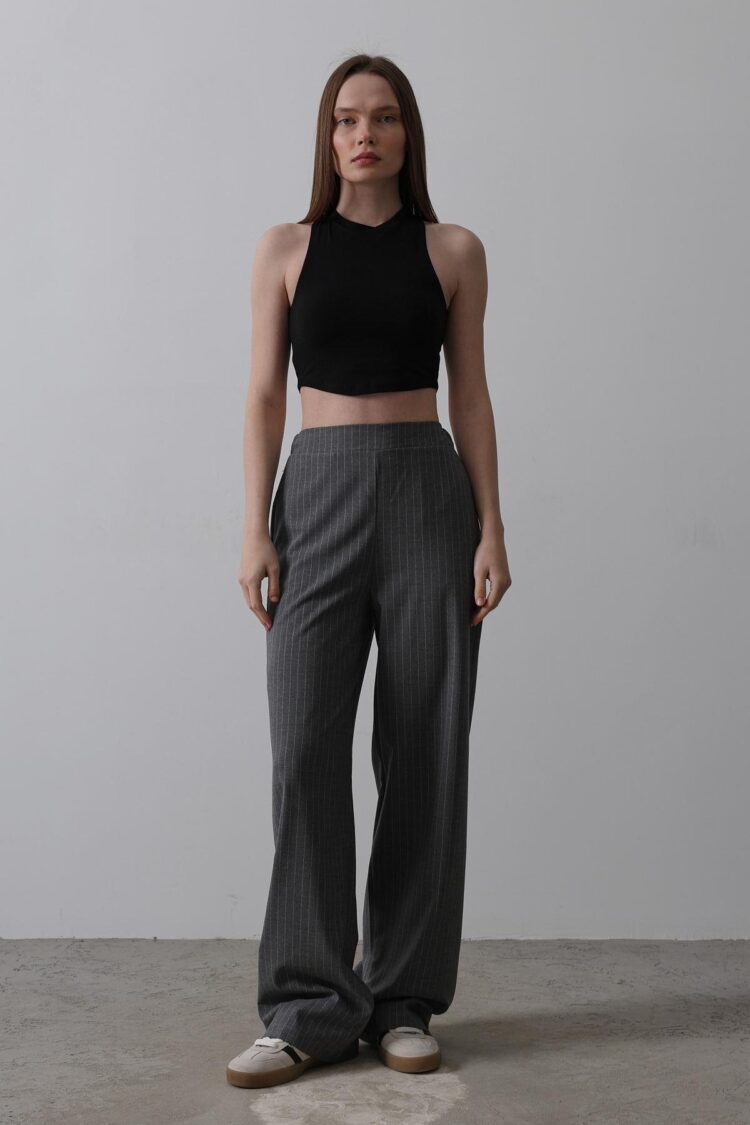 Half-Elastic Waist Palazzo Pants