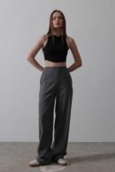 Half-Elastic Waist Palazzo Pants - Reyon - Globality Store - Women Clothes Wholesale Turkey