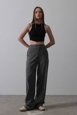 Half-Elastic Waist Palazzo Pants - Reyon - Globality Store - Women Clothes Wholesale Turkey