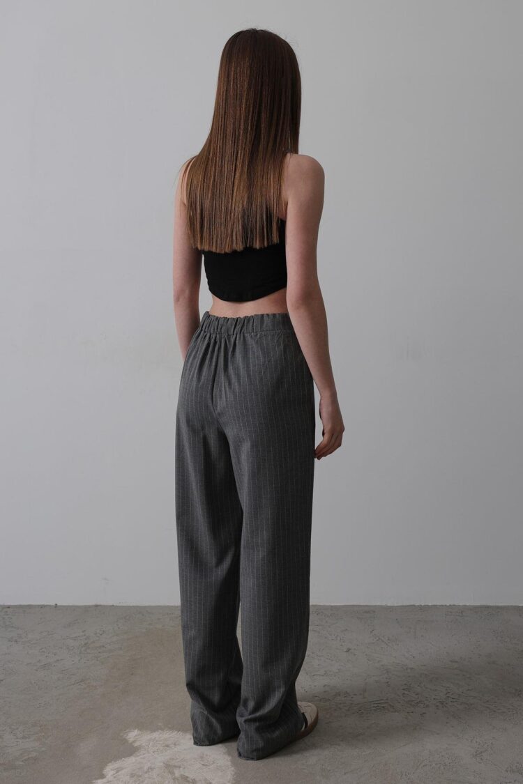 Half-Elastic Waist Palazzo Pants