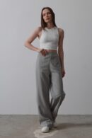 Half-Elastic Waist Palazzo Pants - Reyon - Globality Store - Women Clothes Wholesale Turkey