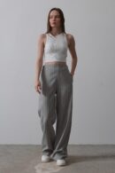 Half-Elastic Waist Palazzo Pants - Reyon - Globality Store - Women Clothes Wholesale Turkey