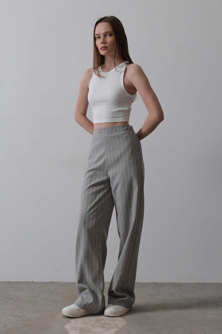 Half-Elastic Waist Palazzo Pants