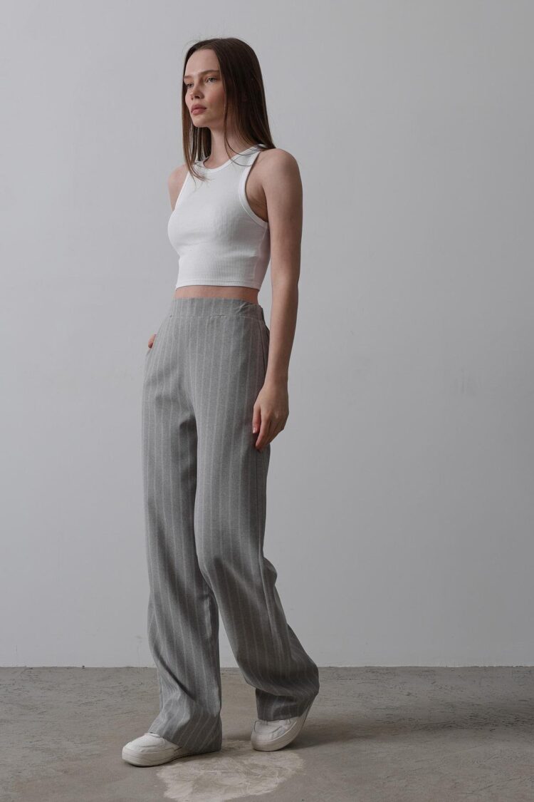 Half-Elastic Waist Palazzo Pants