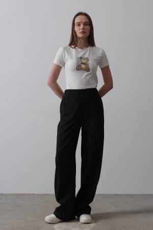 Half-Elastic Waist Palazzo Pants - Reyon - Globality Store - Women Clothes Wholesale Turkey
