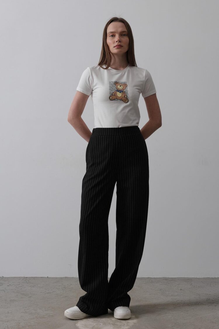 Half-Elastic Waist Palazzo Pants - Reyon - Globality Store - Women Clothes Wholesale Turkey