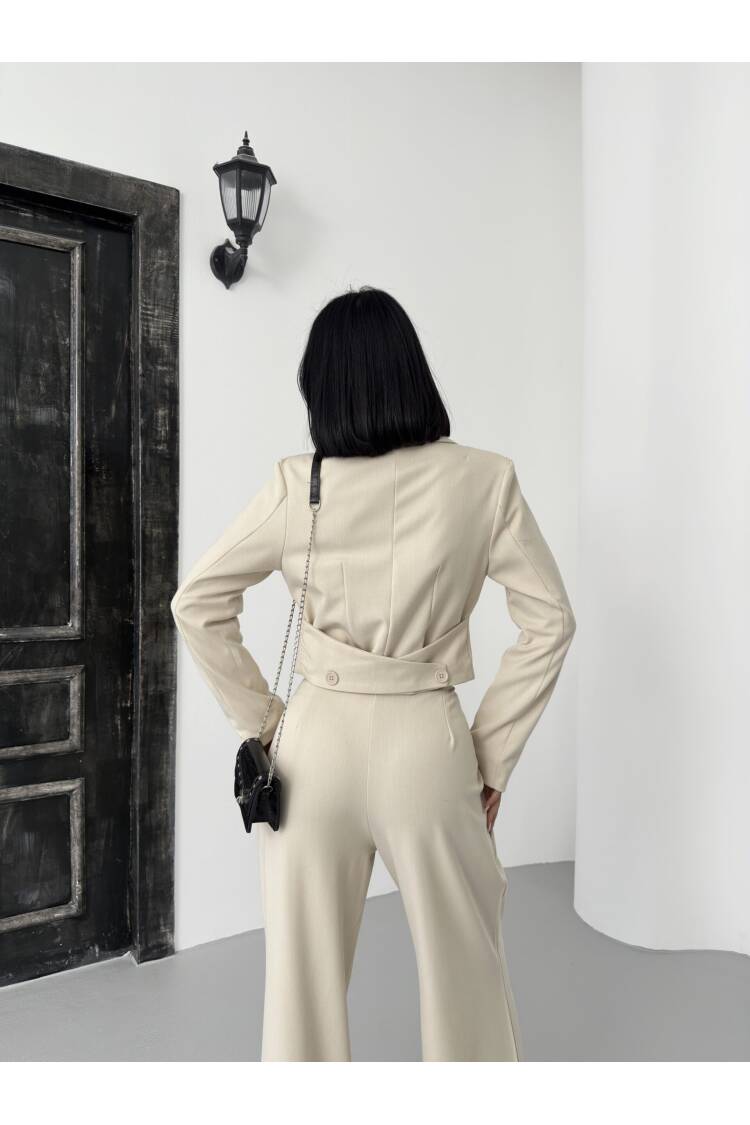 Crop Jacket Suit - My Fashion - Globality Store - Women Clothes Wholesale Turkey