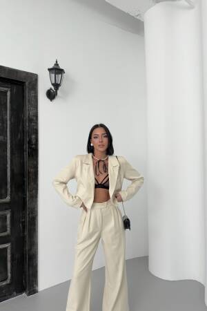 Crop Jacket Suit - My Fashion - Globality Store - Women Clothes Wholesale Turkey