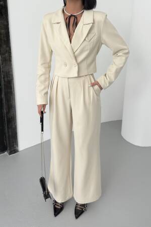 Crop Jacket Suit - My Fashion - Globality Store - Women Clothes Wholesale Turkey