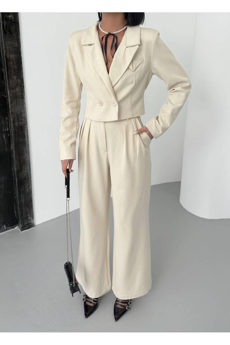 Crop Jacket Suit