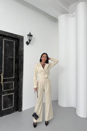 Crop Jacket Suit - My Fashion - Globality Store - Women Clothes Wholesale Turkey