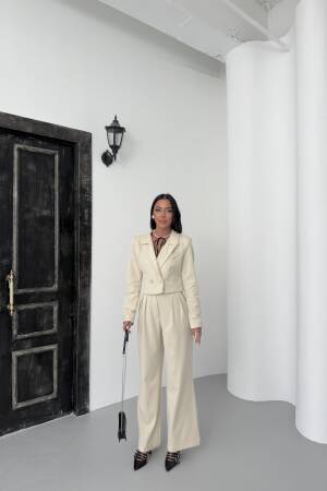 Crop Jacket Suit - My Fashion - Globality Store - Women Clothes Wholesale Turkey