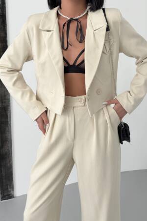 Crop Jacket Suit - My Fashion - Globality Store - Women Clothes Wholesale Turkey