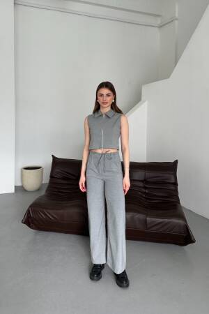 Zero Sleeve Vest Suit - My Fashion - Globality Store - Women Clothes Wholesale Turkey