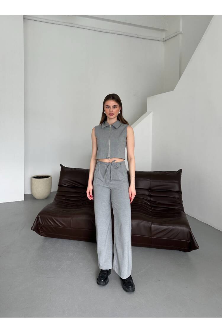 Zero Sleeve Vest Suit - My Fashion - Globality Store - Women Clothes Wholesale Turkey
