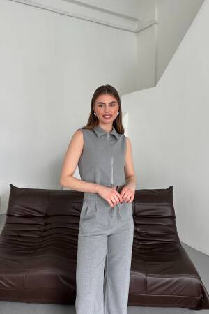Zero Sleeve Vest Suit - My Fashion - Globality Store - Women Clothes Wholesale Turkey