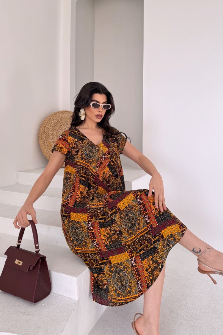 V Neck Sleeveless Dress