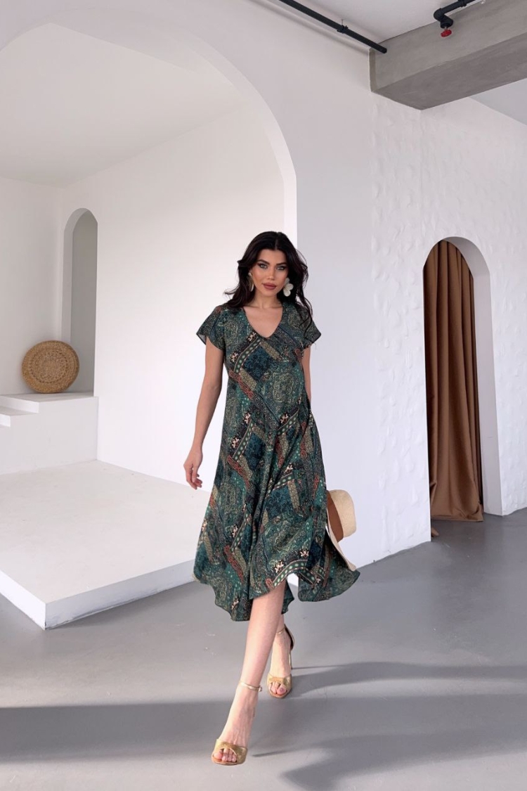 V Neck Sleeveless Dress