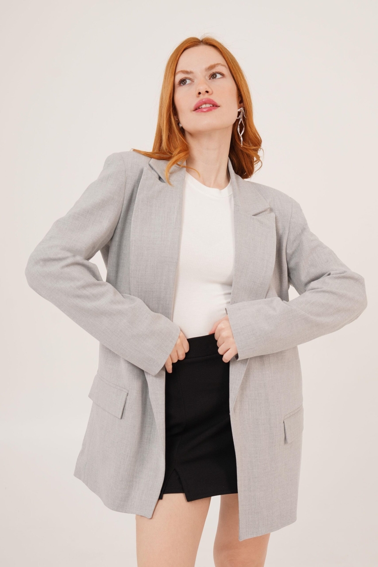 WholesaleBlazer Jacket With Lining Line Detail